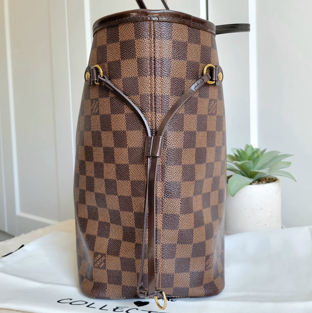 💕Louis Vuitton Tote Bag Neverfull MM Damier Ebene "ROSE Ballerine Interior" - Picture 14 of 17
